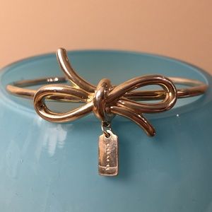 Coach Sterling Silver Bow Cuff
